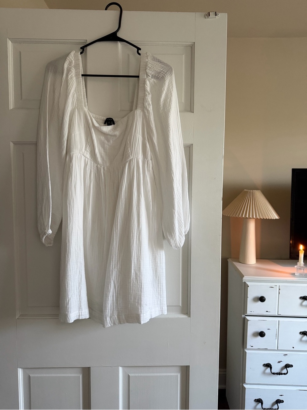 Women's White Peasant Blouse Top
